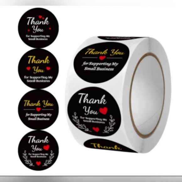 1Inch Thank You Stickers, Thank You Stickers Roll, Thank You Seal envelope - Picture 3 of 3